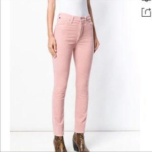 CITIZENS OF HUMANITY Pink Corduroy Olivia High Rise slim ankle Jeans 25